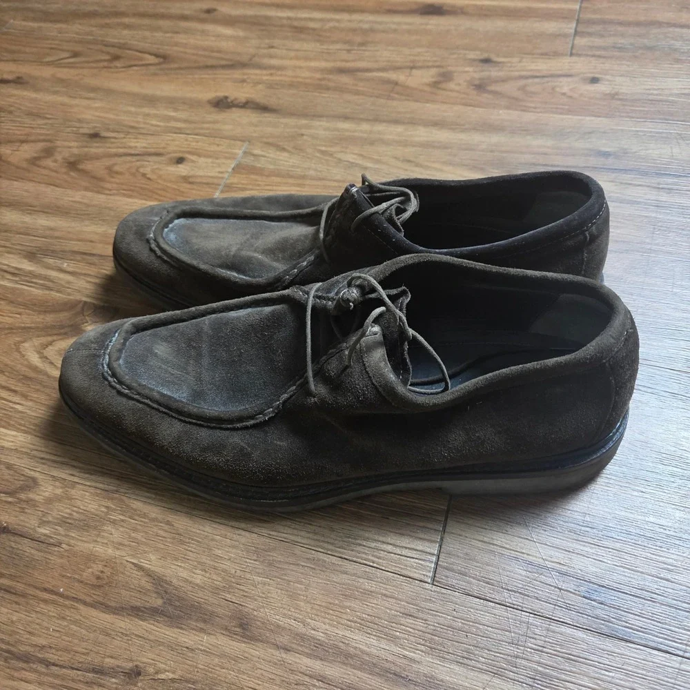 Ermenegildo Zegna Couture Suede Split Moc Toe Shoes Desert Italy 9 Old Money